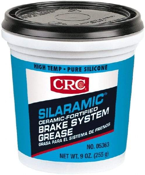 CRC - 9 oz Tub Polydimethylsiloxane High Temperature Grease - Off White, High/Low Temperature, 3000°F Max Temp, NLGIG 2, - Caliber Tooling