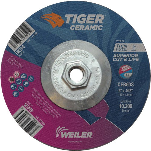 6X.045 TIGER CERAMIC T27 C/O WHL - Caliber Tooling