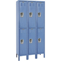 Hallowell - 6 Door, 2 Tier, Ready-Built Wardrobe & Box Lockers - Caliber Tooling