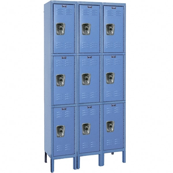 Hallowell - 9 Door, 3 Tier, Ready-Built Wardrobe & Box Lockers - Caliber Tooling