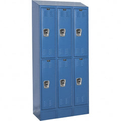 Hallowell - 6 Door, 2 Tier, Ready-Built Wardrobe & Box Lockers - Caliber Tooling