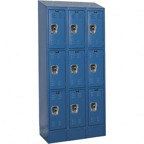 Hallowell - 9 Door, 3 Tier, Ready-Built Wardrobe & Box Lockers - Caliber Tooling