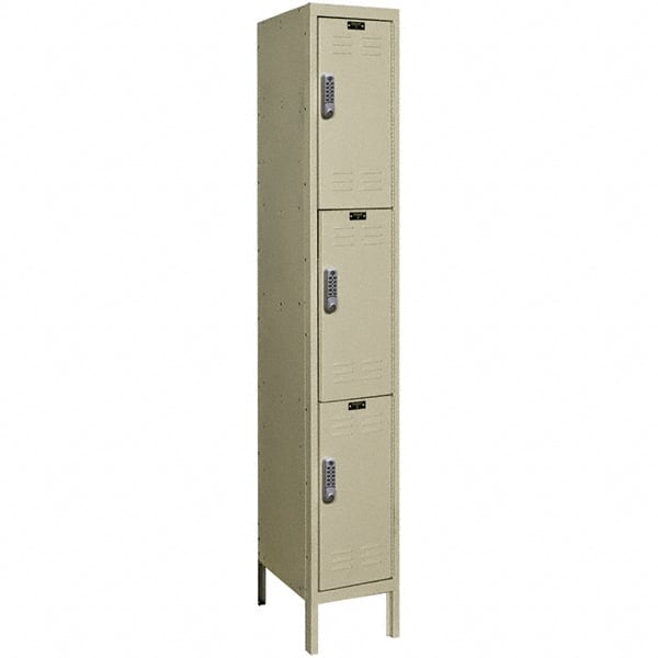 Hallowell - 3 Door, 3 Tier, Electronic Access Lockers - Caliber Tooling