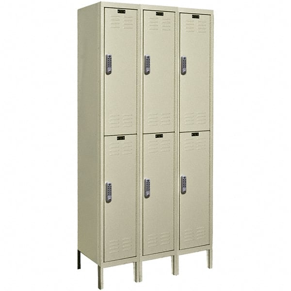 Hallowell - 6 Door, 2 Tier, Electronic Access Lockers - Caliber Tooling