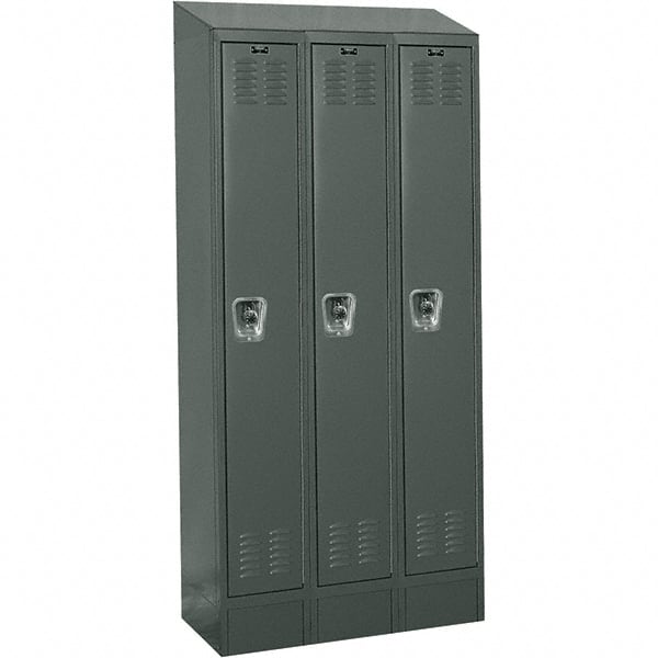 Hallowell - 3 Door, 1 Tier, Ready-Built Wardrobe & Box Lockers - Caliber Tooling