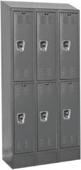 Hallowell - 6 Door, 2 Tier, Ready-Built Wardrobe & Box Lockers - Caliber Tooling