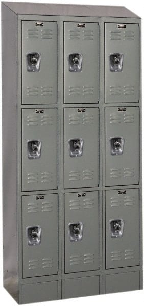 Hallowell - 9 Door, 3 Tier, Ready-Built Wardrobe & Box Lockers - Caliber Tooling