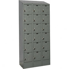 Hallowell - 18 Door, 6 Tier, Ready-Built Wardrobe & Box Lockers - Caliber Tooling