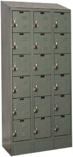 Hallowell - 18 Door, 6 Tier, Ready-Built Wardrobe & Box Lockers - Caliber Tooling