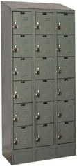 Hallowell - 18 Door, 6 Tier, Ready-Built Wardrobe & Box Lockers - Caliber Tooling