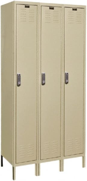 Hallowell - 3 Door, 1 Tier, Electronic Access Lockers - Caliber Tooling