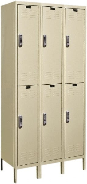 Hallowell - 6 Door, 2 Tier, Electronic Access Lockers - Caliber Tooling