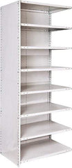 Hallowell - 8 Shelf, 500 Lb. Capacity, Closed Shelving Add-On Unit - 36 Inch Wide x 24 Inch Deep x 87 Inch High, Platinum - Caliber Tooling