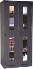 Hallowell - 4 Shelf Locking Storage Cabinet - Steel, 48" Wide x 24" Deep x 78" High, Gray - Caliber Tooling