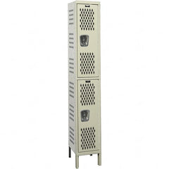 Hallowell - 2 Door, 2 Tier, Heavy-Duty Ventilated Wardrobe & Box Lockers - Caliber Tooling