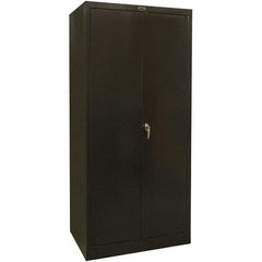 Hallowell - 4 Shelf Combination Storage Cabinet - Steel, 36" Wide x 18" Deep x 78" High, Black - Caliber Tooling