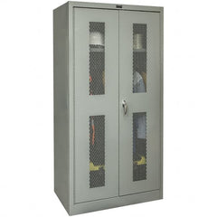 Hallowell - 1 Shelf Wardrobe Storage Cabinet - Steel, 48" Wide x 18" Deep x 72" High, Gray - Caliber Tooling