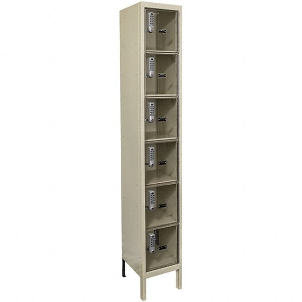 Hallowell - 6 Door, 6 Tier, Safety-View Plus Box Locker - Caliber Tooling