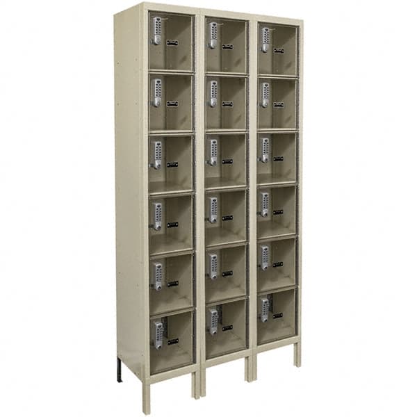 Hallowell - 18 Door, 6 Tier, Safety-View Plus Box Locker - Caliber Tooling