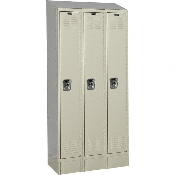 Hallowell - 3 Door, 1 Tier, Ready-Built Wardrobe & Box Lockers - Caliber Tooling