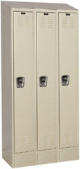 Hallowell - 3 Door, 1 Tier, Ready-Built Wardrobe & Box Lockers - Caliber Tooling