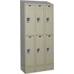 Hallowell - 6 Door, 2 Tier, Ready-Built Wardrobe & Box Lockers - Caliber Tooling