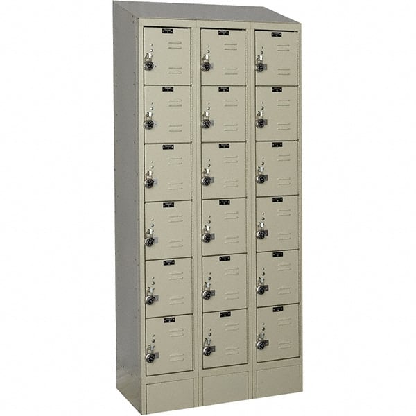 Hallowell - 18 Door, 6 Tier, Ready-Built Wardrobe & Box Lockers - Caliber Tooling