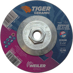 5X1/4 TIGER CERAMIC T27 GRIND WHL - Caliber Tooling