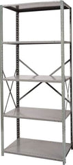 Hallowell - 5 Shelf Starter Heavy-Duty Open Steel Shelving - 800 Lb Capacity, 36" Wide x 87" High x 24" Deep, Gray - Caliber Tooling