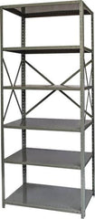 Hallowell - 6 Shelf Starter Heavy-Duty Open Steel Shelving - 800 Lb Capacity, 36" Wide x 87" High x 24" Deep, Gray - Caliber Tooling