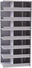 Hallowell - 21 Bin Closed Industrial Bin Shelving - 36 Inch Overall Width x 24 Inch Overall Depth x 87 Inch Overall Height, Gray Metal Bins - Caliber Tooling