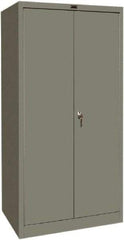 Hallowell - 1 Shelf Wardrobe Storage Cabinet - Steel, 36" Wide x 24" Deep x 72" High, Gray - Caliber Tooling