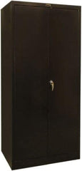 Hallowell - 4 Shelf Combination Storage Cabinet - Steel, 36" Wide x 24" Deep x 72" High, Black - Caliber Tooling