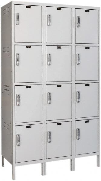 Hallowell - 12 Door, 4 Tier, Charging Station Locker - Caliber Tooling