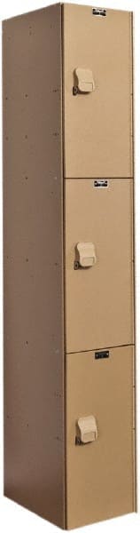 Hallowell - 3 Door, 3 Tier, Solid Plastic Locker - Caliber Tooling