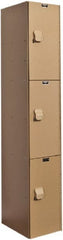 Hallowell - 3 Door, 3 Tier, Solid Plastic Locker - Caliber Tooling