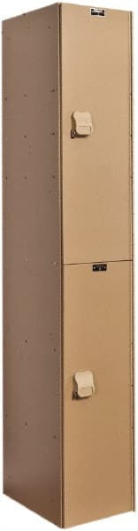 Hallowell - 2 Door, 2 Tier, Solid Plastic Locker - Caliber Tooling