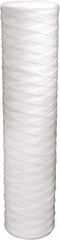 Value Collection - 4-1/2" OD, 50µ, Polypropylene String-Wound Cartridge Filter - 20" Long, Reduces Dirt & Rust - Caliber Tooling