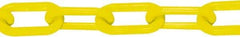 PRO-SAFE - 50' Long x 2" Wide Plastic Chain - Yellow - Caliber Tooling