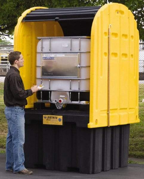 Justrite - IBC Storage Lockers Type: Outdoor Shed w/Pallet Number of Totes: 1 - Caliber Tooling