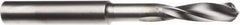 SGS - 1/4" 145° Spiral Flute Solid Carbide Screw Machine Drill Bit - Diamond Finish, Right Hand Cut, 1-5/16" Flute Length, 3-1/8" OAL, 8 Facet Point, Straight Shank - Caliber Tooling