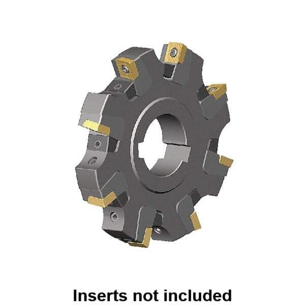 Kennametal - Arbor Hole Connection, 0.461" Cutting Width, 2.0276" Depth of Cut, 160mm Cutter Diam, 1.5748" Hole Diam, 10 Tooth Indexable Slotting Cutter - KSSM Toolholder, SD.T 1204.. Insert, Right Hand Cutting Direction - Caliber Tooling