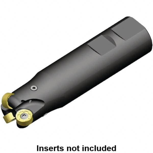 Kennametal - 32mm Cutting Diam, 32mm Shank Diam, 1.26" Max Depth of Cut, Straight Shank Indexable Copy End Mill - 3 Inserts, RN.J 1204M0.. Insert, KDR Toolholder, Through Coolant - Caliber Tooling