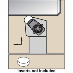 Kennametal - CRSN, Left Hand Cut, 45° Lead Angle, 25mm Shank Height x 25mm Shank Width, Negative Rake Indexable Turning Toolholder - 150mm OAL, RN.N 120400 Insert Compatibility, Series CRSN - Caliber Tooling