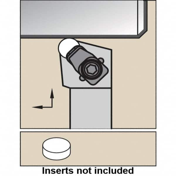 Kennametal - CRSN, Right Hand Cut, 0° Lead Angle, 32mm Shank Height x 25mm Shank Width, Negative Rake Indexable Turning Toolholder - 170mm OAL, RN.N 120700 Insert Compatibility, Series CRSN - Caliber Tooling