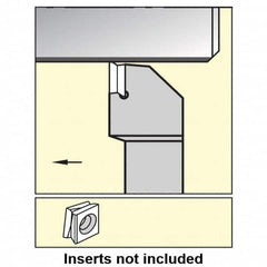 Kennametal - 1.780...90DEG, Left Hand Cut, 0° Lead Angle, 1-1/4" Shank Height x 1-1/4" Shank Width, Negative Rake Indexable Turning Toolholder - 7" OAL, C8FIX18..L.. Insert Compatibility, Series Fix-Perfect - Caliber Tooling