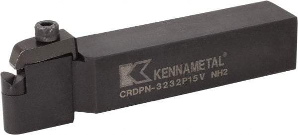 Kennametal - CRDP, Neutral Cut, 0° Lead Angle, 32mm Shank Height x 32mm Shank Width, Neutral Rake Indexable Turning Toolholder - 171.25mm OAL, RPGX120700E Insert Compatibility, Series V-Bottom Round - Caliber Tooling