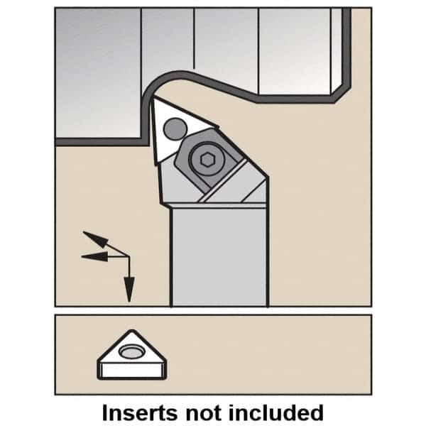 Kennametal - MTJN, Left Hand Cut, -3° Lead Angle, 32mm Shank Height x 25mm Shank Width, Negative Rake Indexable Turning Toolholder - 170mm OAL, TN..1604.. Insert Compatibility, Series Wedgelock - Caliber Tooling