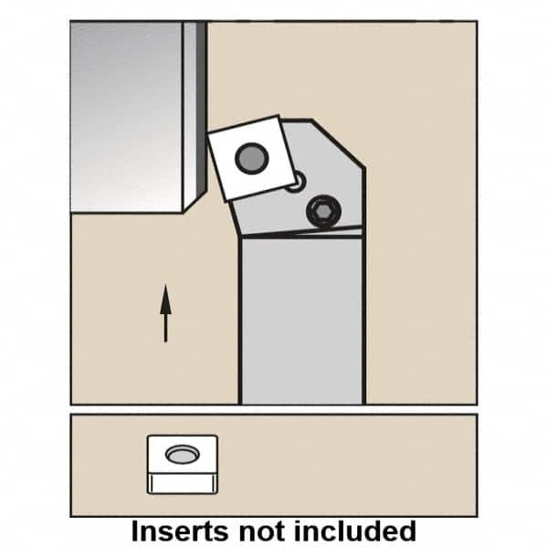 Kennametal - PSKN, Right Hand Cut, 15° Lead Angle, 20mm Shank Height x 20mm Shank Width, Negative Rake Indexable Turning Toolholder - 125mm OAL, SN..1204.. Insert Compatibility, Series Kenlever - Caliber Tooling