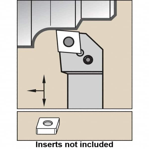 Kennametal - PCLN, Left Hand Cut, -5° Lead Angle, 32mm Shank Height x 25mm Shank Width, Negative Rake Indexable Turning Toolholder - 170mm OAL, CN..1906.. Insert Compatibility, Series Kenlever - Caliber Tooling
